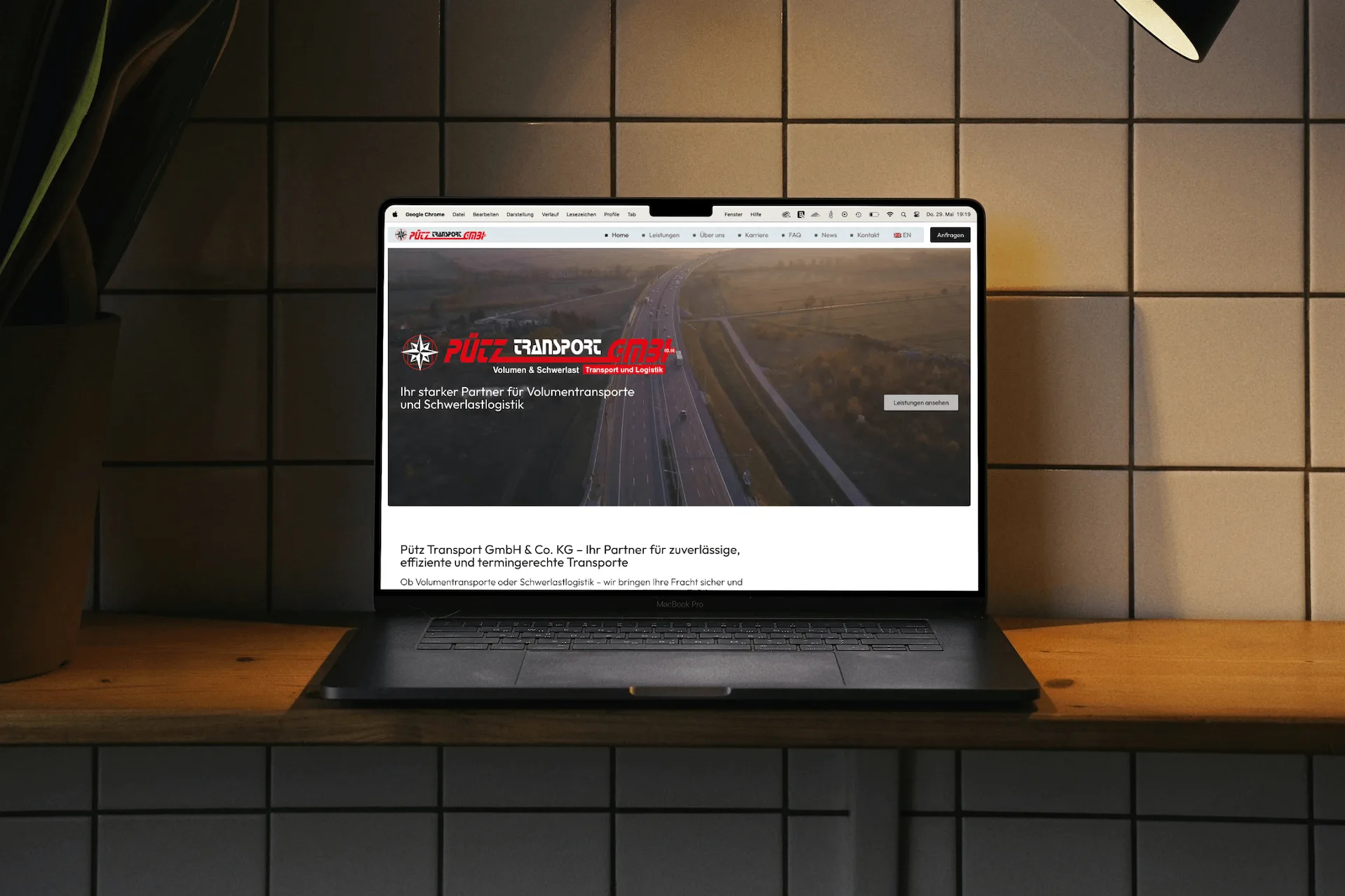 Pütz Transport – Website relaunch